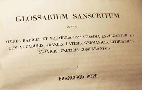 glossariumSanscritum Glossarium sanscritum title page